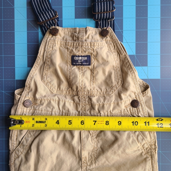 OshKosh B'gosh Tan Overalls 3T Dapper Earthy Cottagecore Granola Crunchy - Picture 3 of 6